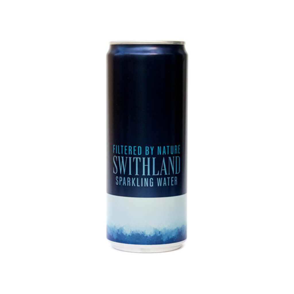 Canned Spring Water : Sparking Swithland Water from Swithland Spring Water, Leicestershire.